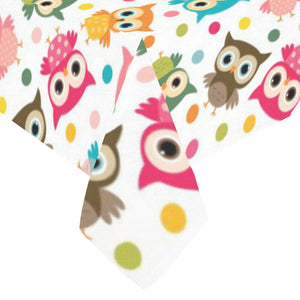Color cute owl pattern Tablecloth