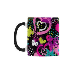 heart dot wave star creative design pattern Morphing Mug Heat Changing Mug