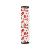 Rose Pattern Print Design 01 Car Seat Belt Cover