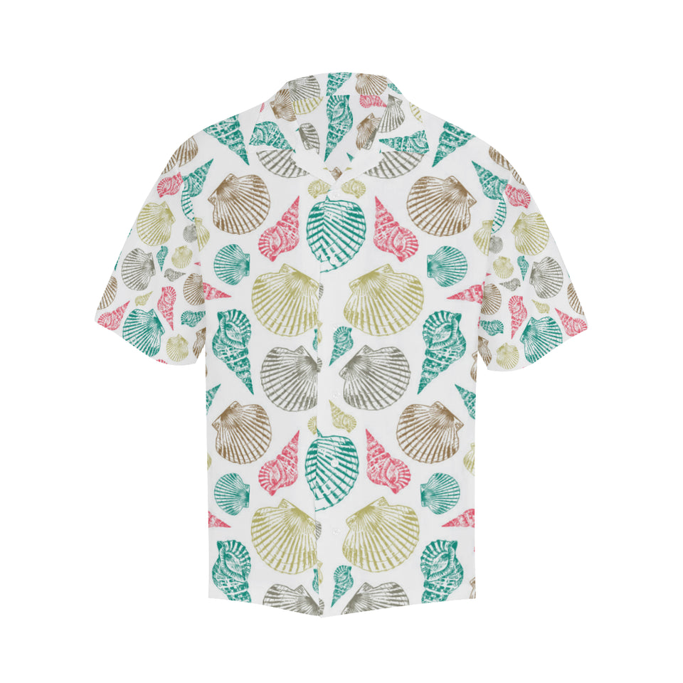 Colorful shell pattern Men's All Over Print Hawaiian Shirt