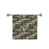 Dark Green camouflage pattern Bath Towel