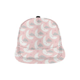 Cute moon cloud star pattern pink dot background All Over Print Snapback Cap