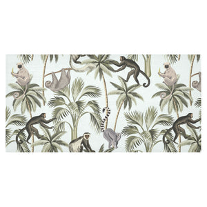 Monkey sloth lemur palm trees pattern Tablecloth