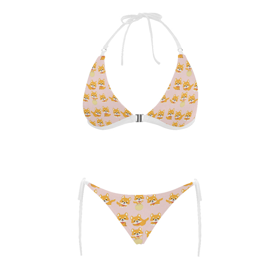 Cute shiba inu dog pattern Sexy Bikinis Two-Piece Swimsuits