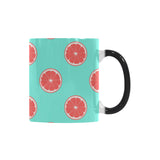 Grapefruit green background Morphing Mug Heat Changing Mug