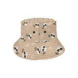 Cute raccoon heart pattern Unisex Bucket Hat