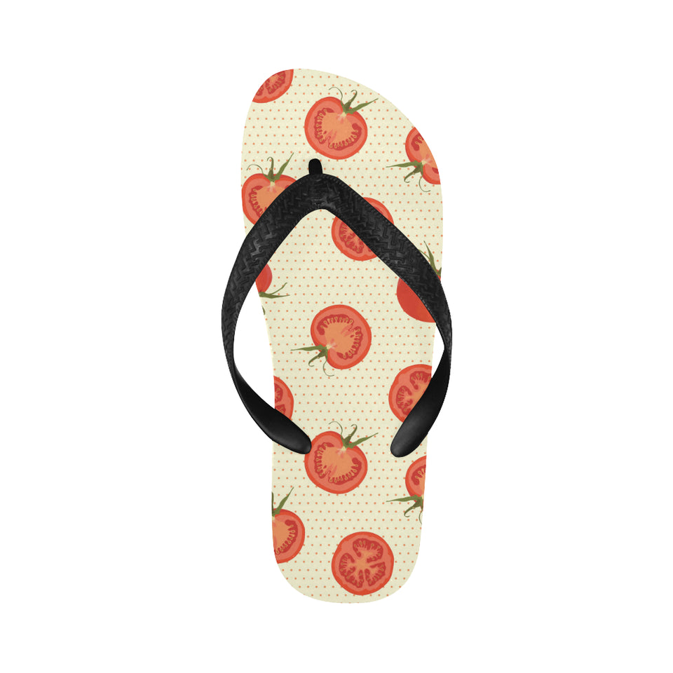Tomato dot background Unisex Flip Flops