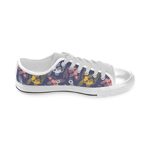 Koi Fish Carp Fish pattern Men's Low Top Shoes White