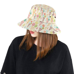 Ice cream cone pattern Unisex Bucket Hat