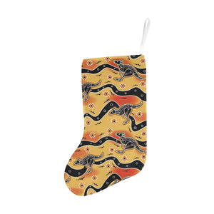 Kangaroo Australian aboriginal art pattern Christmas Stocking