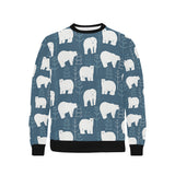 polar bear mother her child pattern Men's Crew Neck Sweatshirt