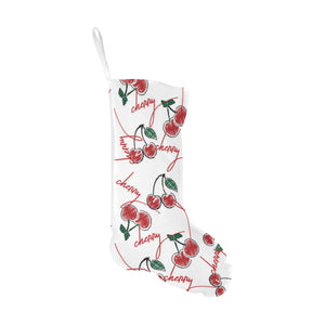 Hand drawn cherry pattern Christmas Stocking