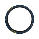 space pattern with planets, comets, constellations Car Steering Wheel Cover
