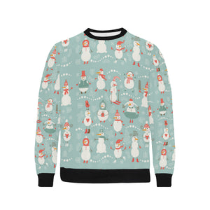 Cute snowman pattern Men's Crew Neck Sweatshirt