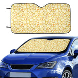 Popcorn Pattern Print Design 04 Car Sun Shade