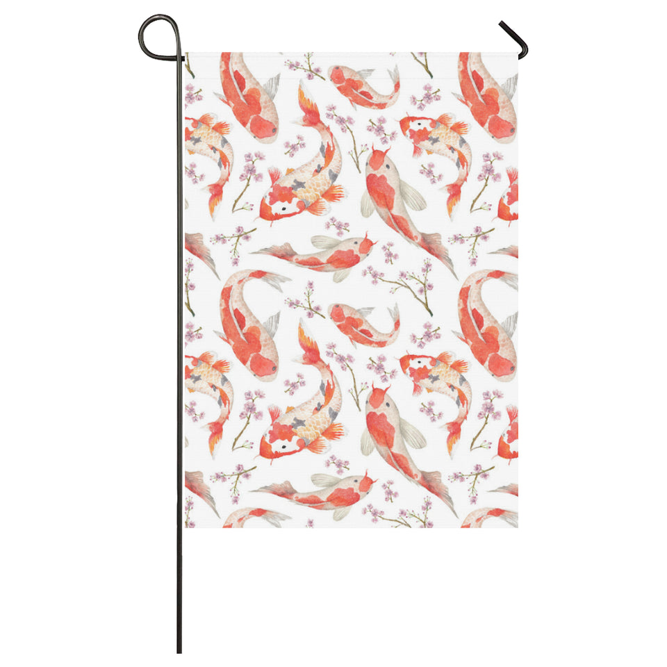 Watercolor Koi Fish Carp Fish pattern House Flag Garden Flag