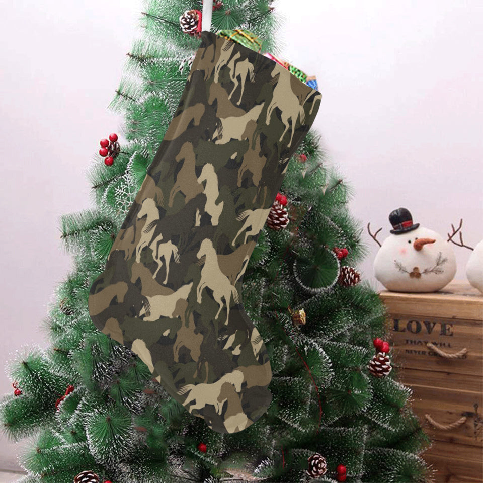 Horse Camouflage Pattern Christmas Stocking