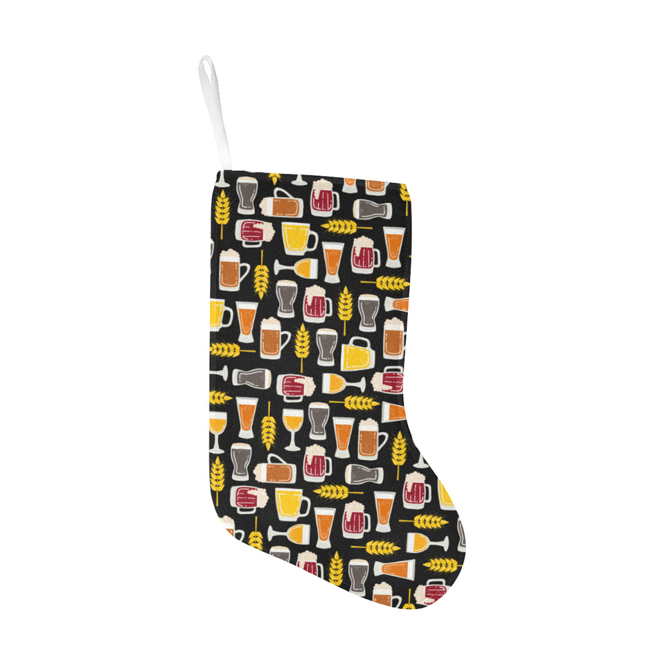 Beer type pattern Christmas Stocking