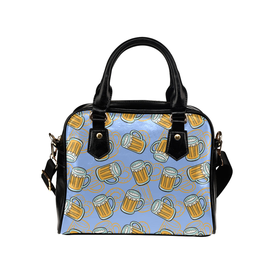 Beer pattern Shoulder Handbag