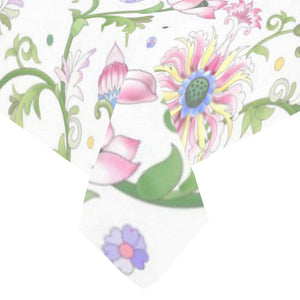 Beautiful pink lotus waterlily leaves pattern Tablecloth