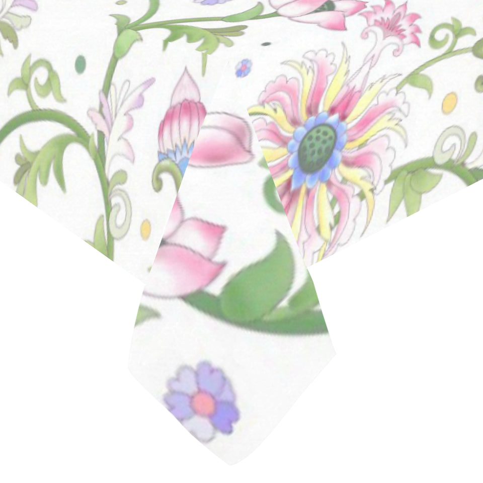 Beautiful pink lotus waterlily leaves pattern Tablecloth