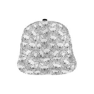 Cute french bulldog head pattern All Over Print Snapback Cap