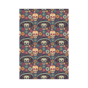 Sugar skulls flower maxican pattern House Flag Garden Flag