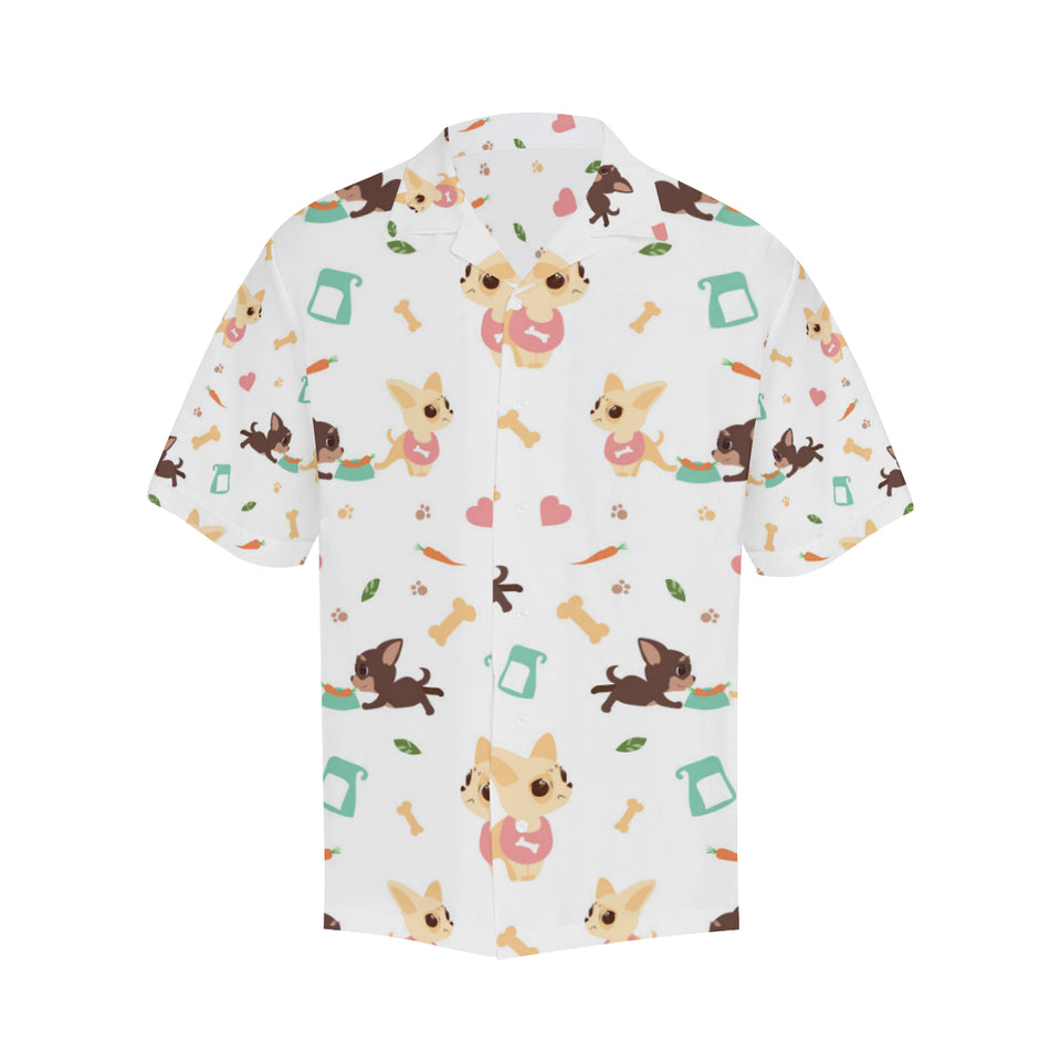 Cute Chihuahua puppie pattern Men's All Over Print Hawaiian Shirt