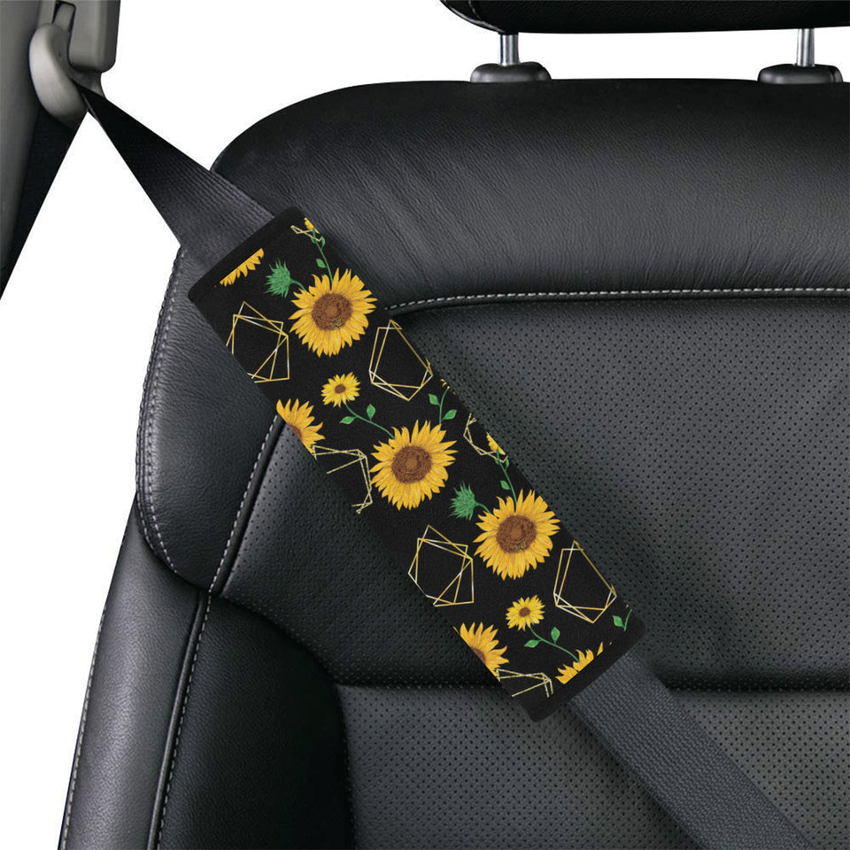 sunflower golden polygonal shapes Car Seat Belt Cover