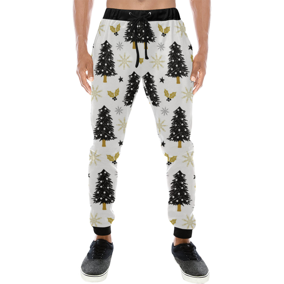 Christmas tree holly snow star pattern Unisex Casual Sweatpants