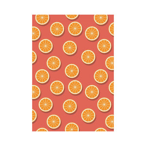 Oranges pattern red background House Flag Garden Flag