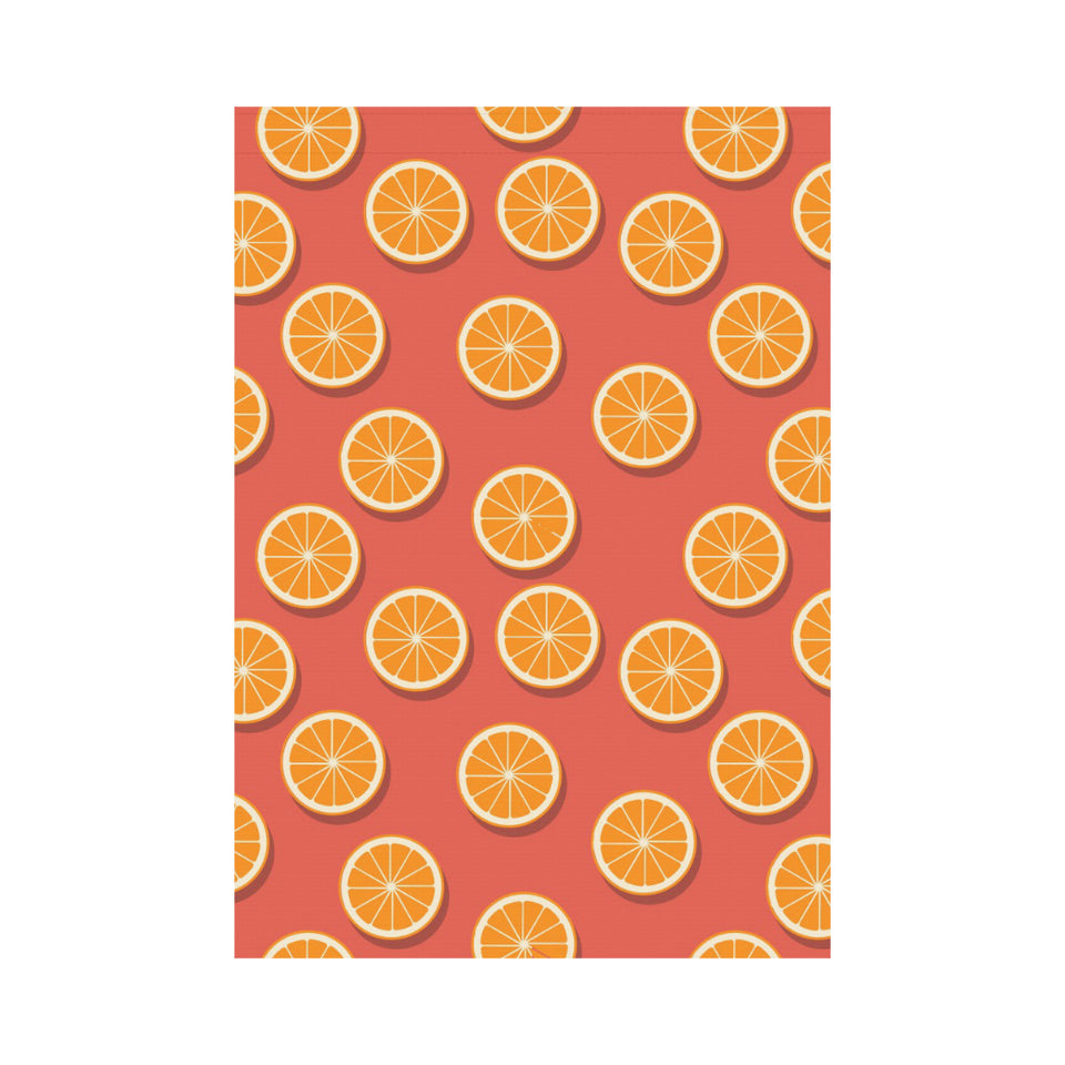 Oranges pattern red background House Flag Garden Flag