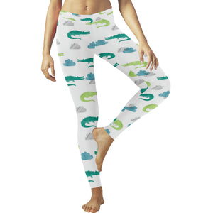 watercolor crocodile pattern Women's Legging Fulfilled In US