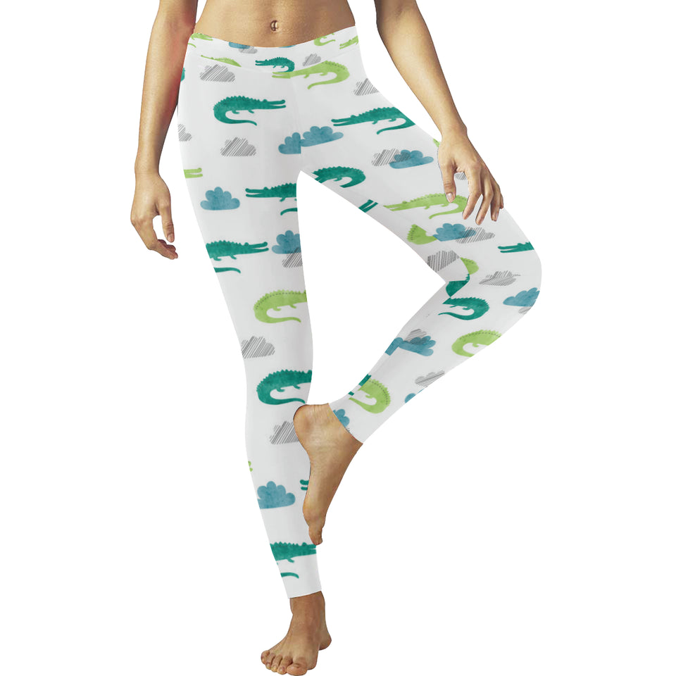 watercolor crocodile pattern Women's Legging Fulfilled In US