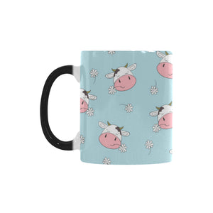 Cute cow flower pattern Morphing Mug Heat Changing Mug