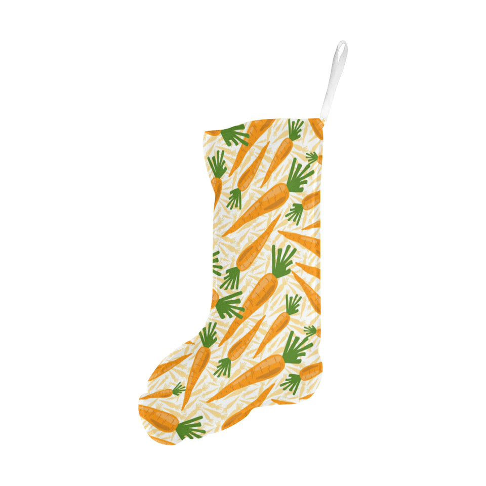 Carrot Pattern Print Design 01 Christmas Stocking