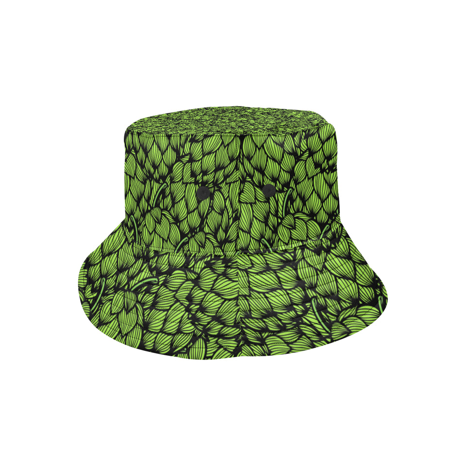 Green hop pattern Unisex Bucket Hat