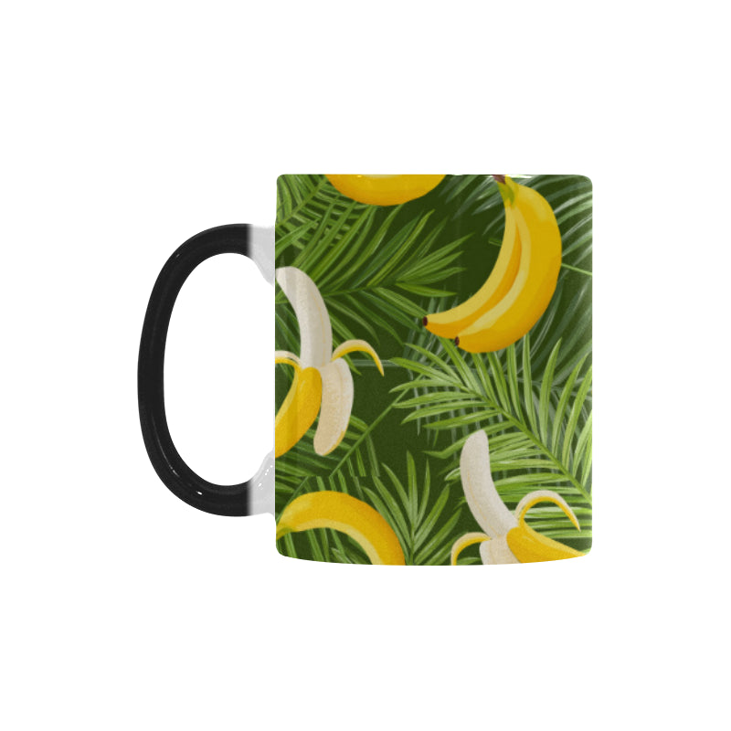 Banana Palm Leaves pattern Morphing Mug Heat Changing Mug