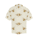 Bee honeycomb seamless design pattern Men's All Over Print Hawaiian Shirt
