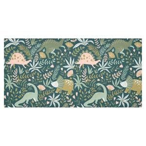 dinosaurs tropical leaves flower pattern Tablecloth