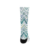 zigzag  chevron paint design pattern Crew Socks