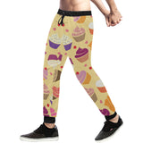 cake cupcake heart cherry pattern Unisex Casual Sweatpants