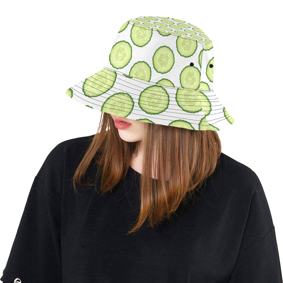 Cucumber slices pattern Unisex Bucket Hat