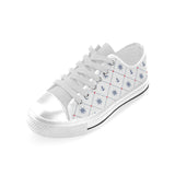 Anchor rudder nautical design pattern Men's Low Top Shoes White