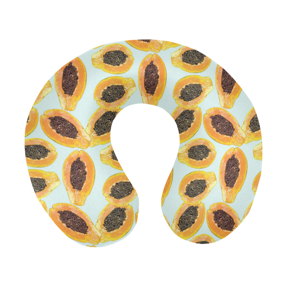 Watercolor papaya pattern U-Shaped Travel Neck Pillow
