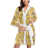 Camels ethnic motif pattern Women's Short Kimono Robe