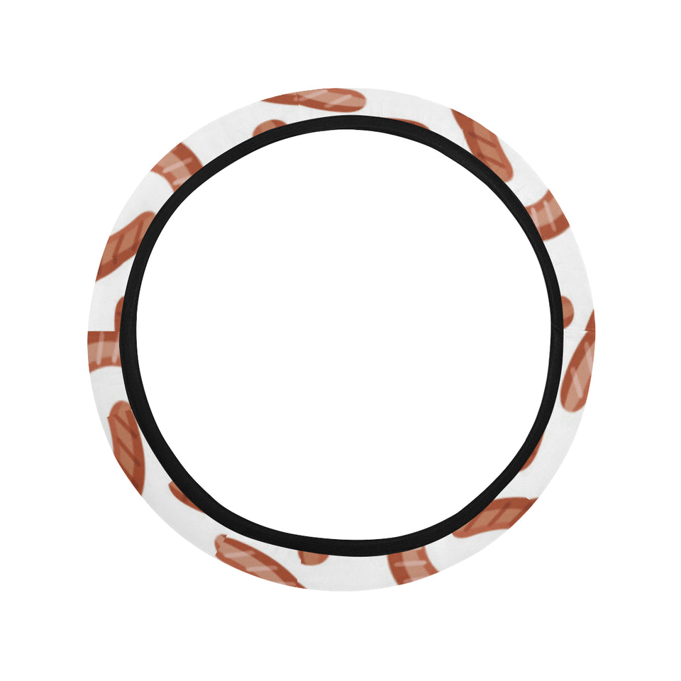 Sausage Pattern Print Design 04 Car Steering Wheel Cover