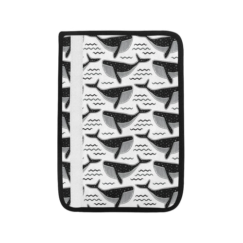 Black whale pattern Car Seat Belt Cover