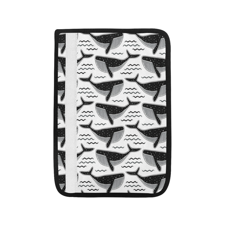 Black whale pattern Car Seat Belt Cover