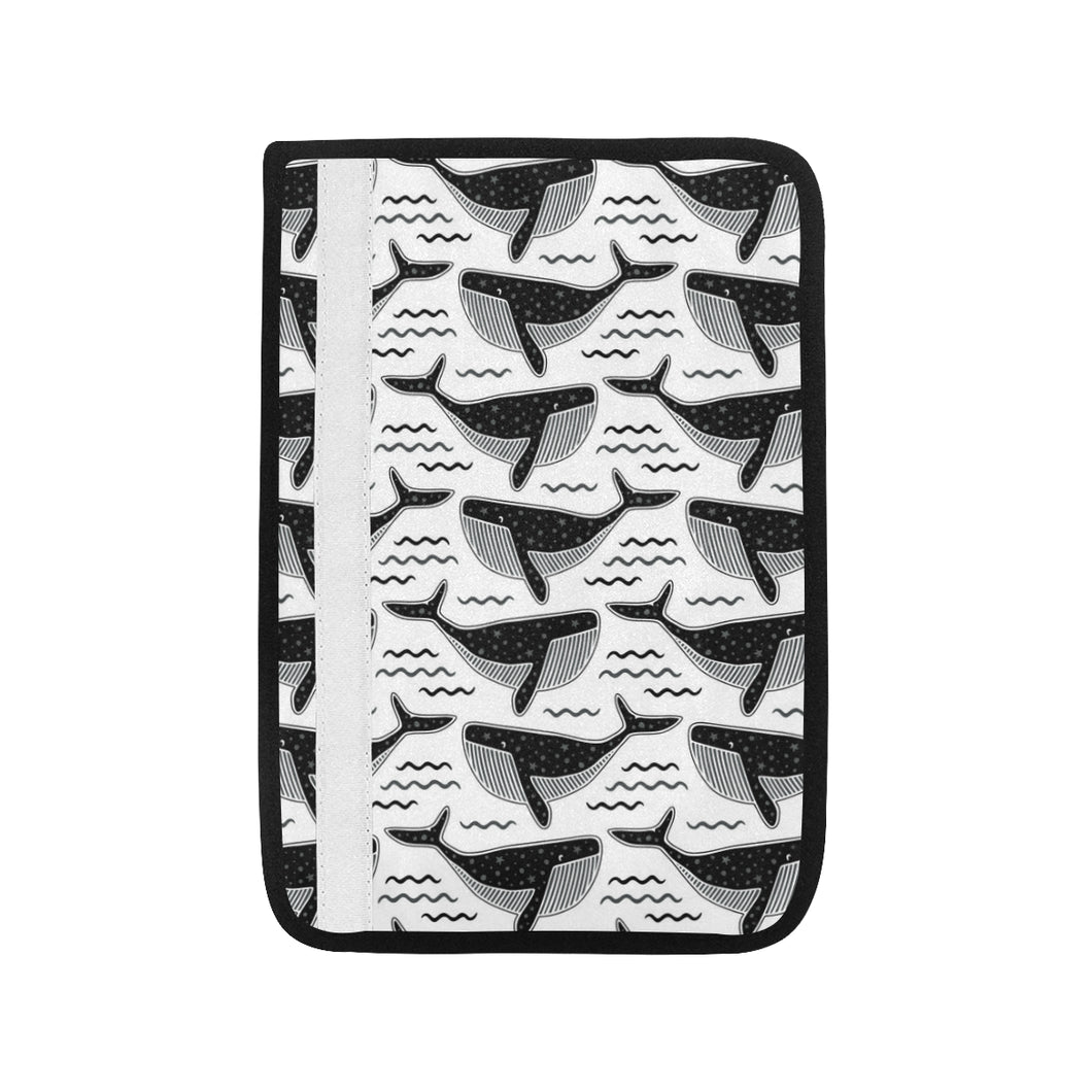 Black whale pattern Car Seat Belt Cover